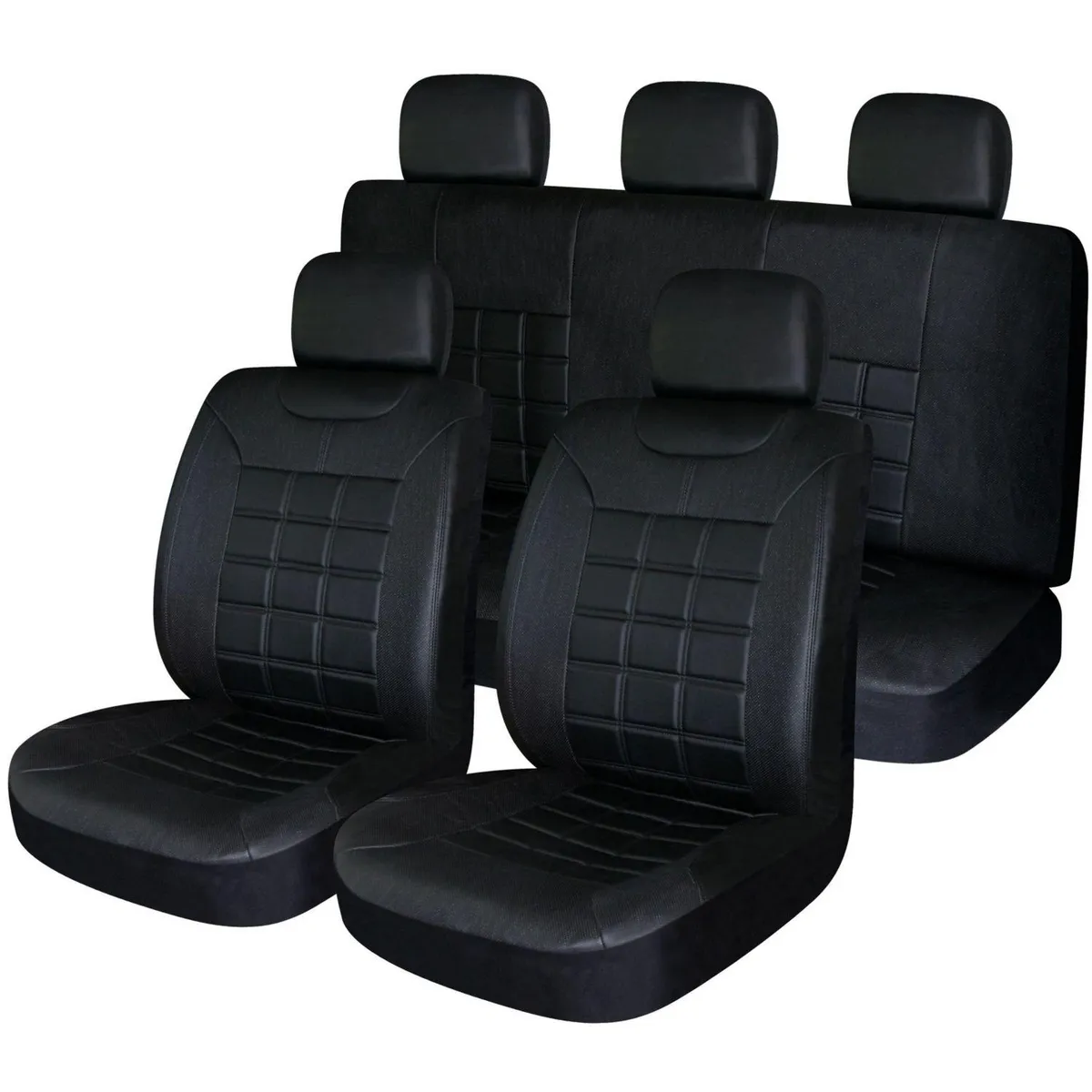 AUTOSTYLE - Set de Cubre Asientos Autostyle para Automóvil 8 Piezas