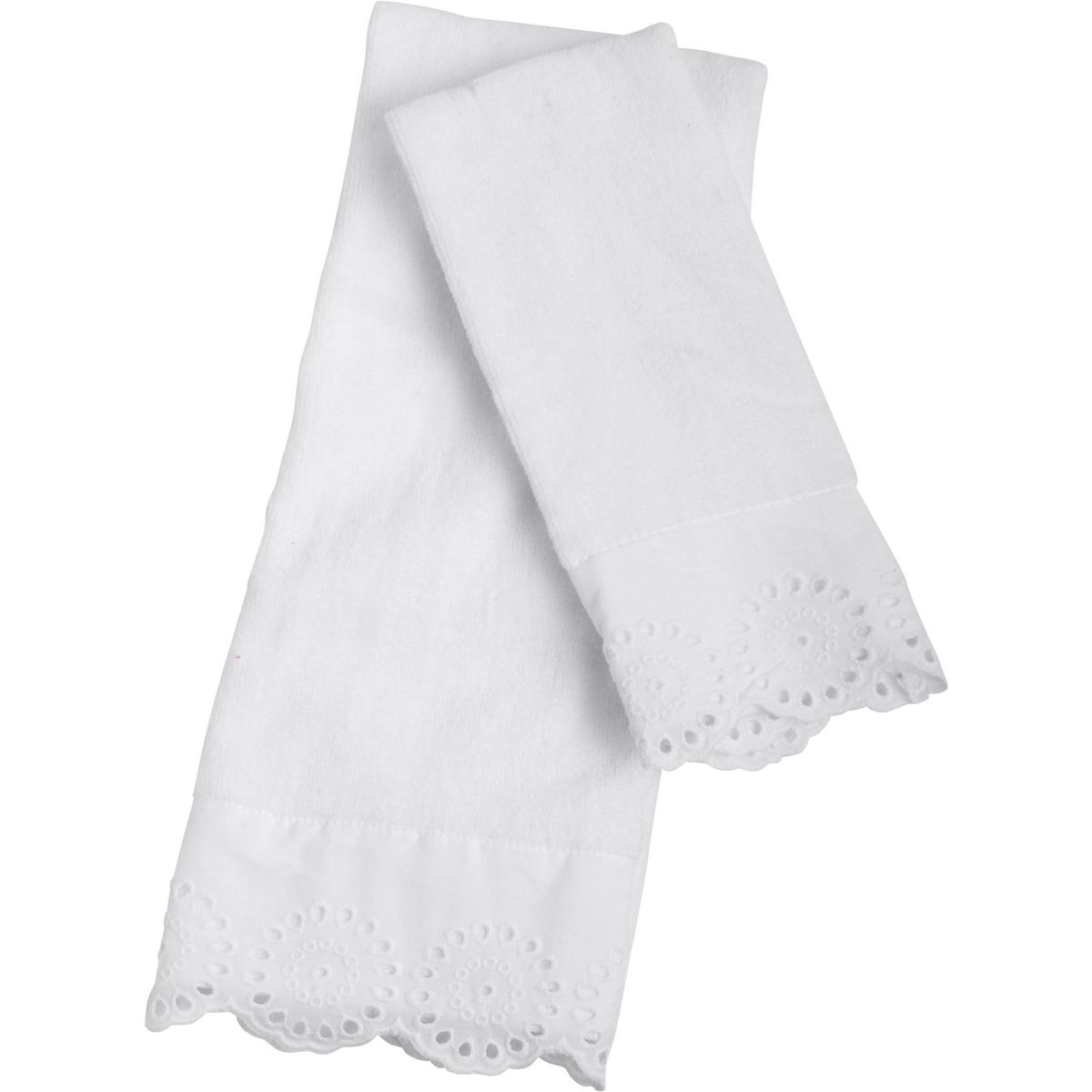 JUST HOME COLLECTION - Set de Toallas Visita 400 gr Algodón 30x45 cm Blanco