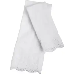 JUST HOME COLLECTION - Juego de 2 Toallas 400 gr Algodón 30x45 cm Blanco