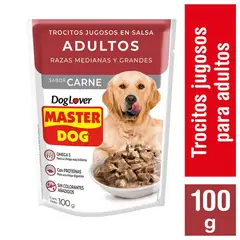 MASTER DOG - Alimento húmedo para perro adulto 100g carne/arroz/vegetales