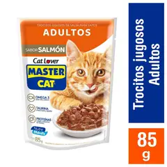 MASTER CAT - Alimento húmedo para gato adulto 85 g salmón