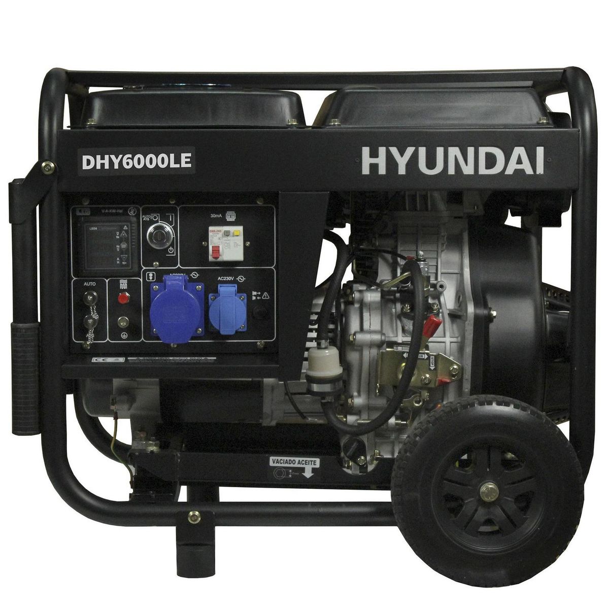 HYUNDAI - Generador Eléctrico a Diésel Partida Eléctrica 5500 W 14 l