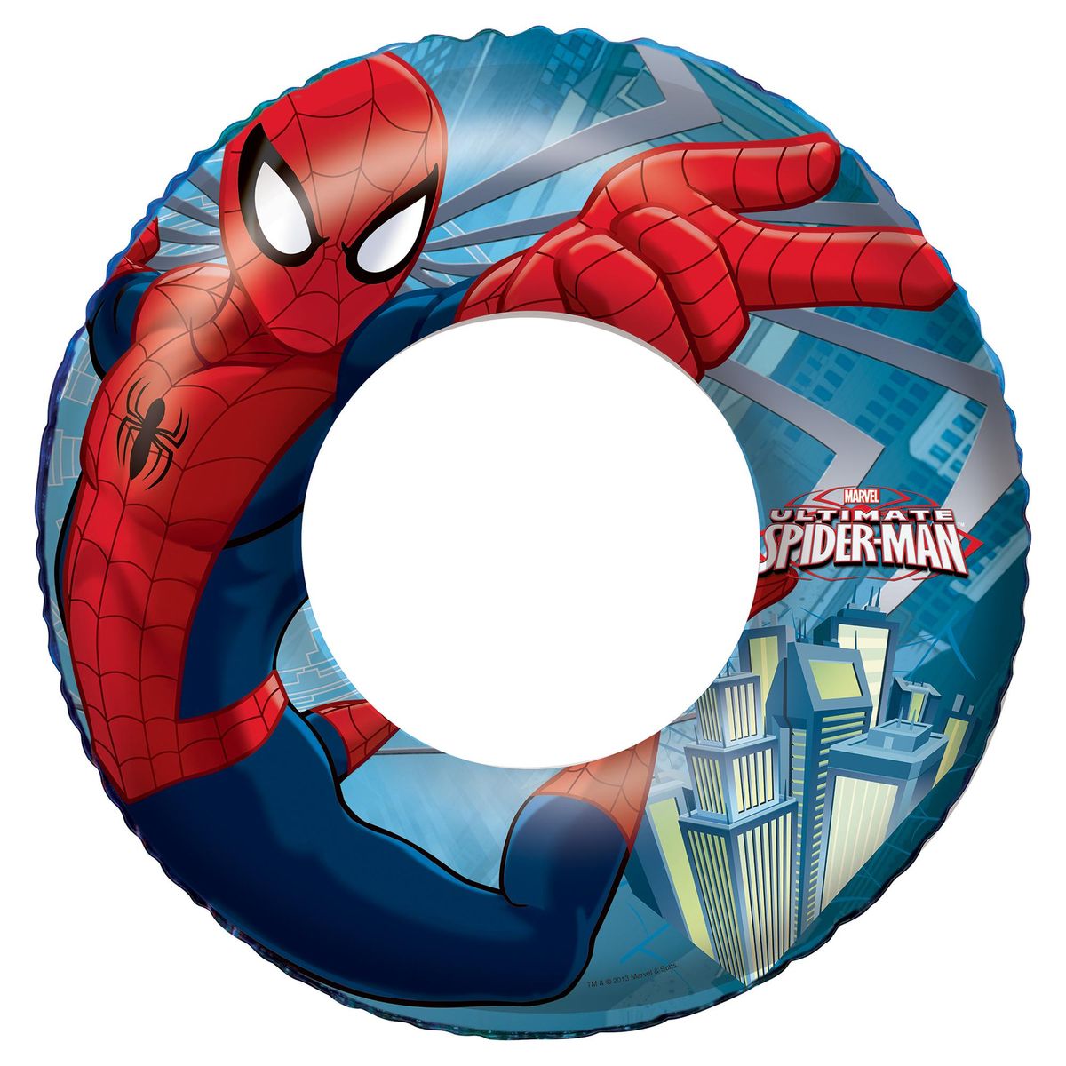 BESTWAY - Flotador Inflable Spider Man Multicolor 56x6x56 cm