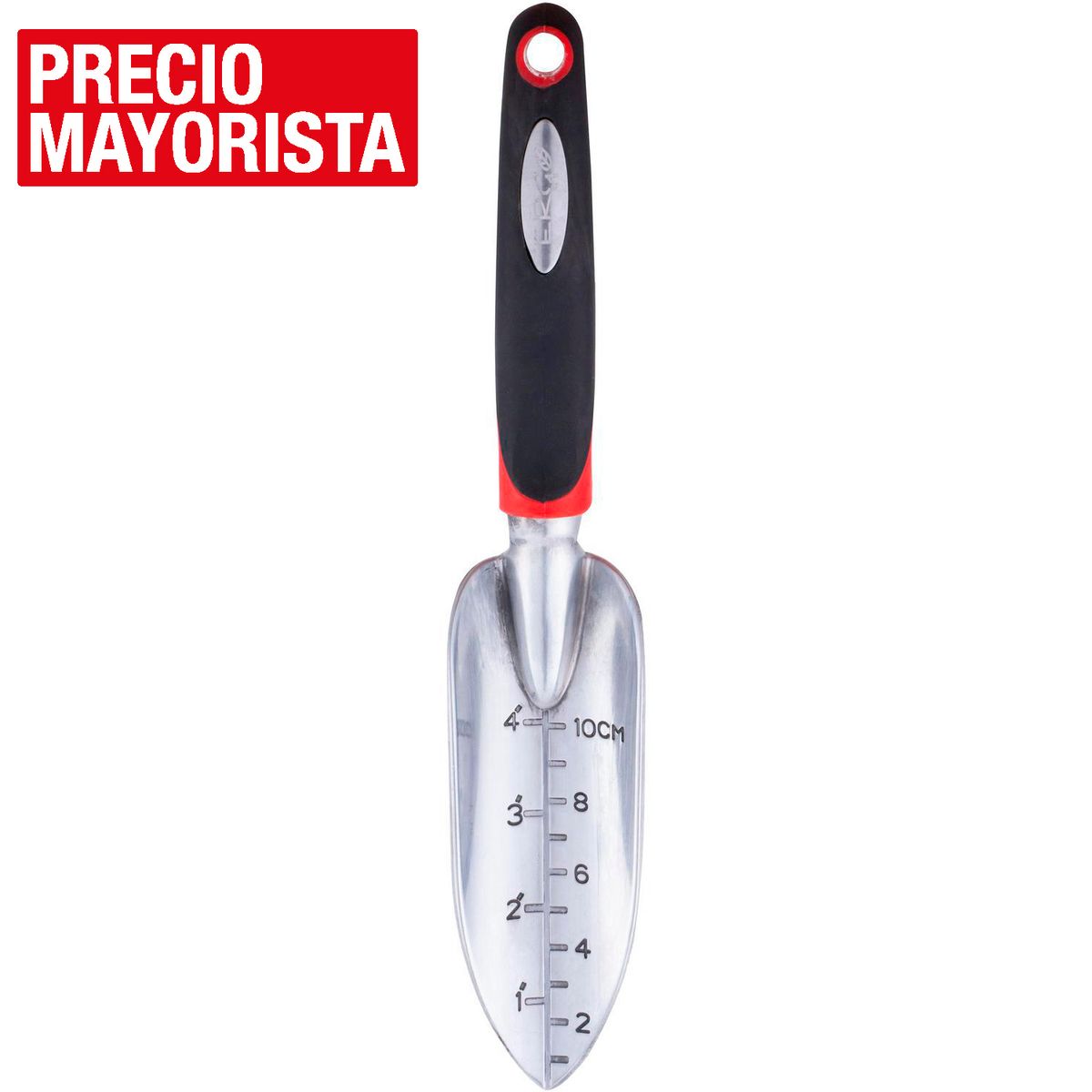 ERGO - Pala 12 cm de aluminio plateado con mango