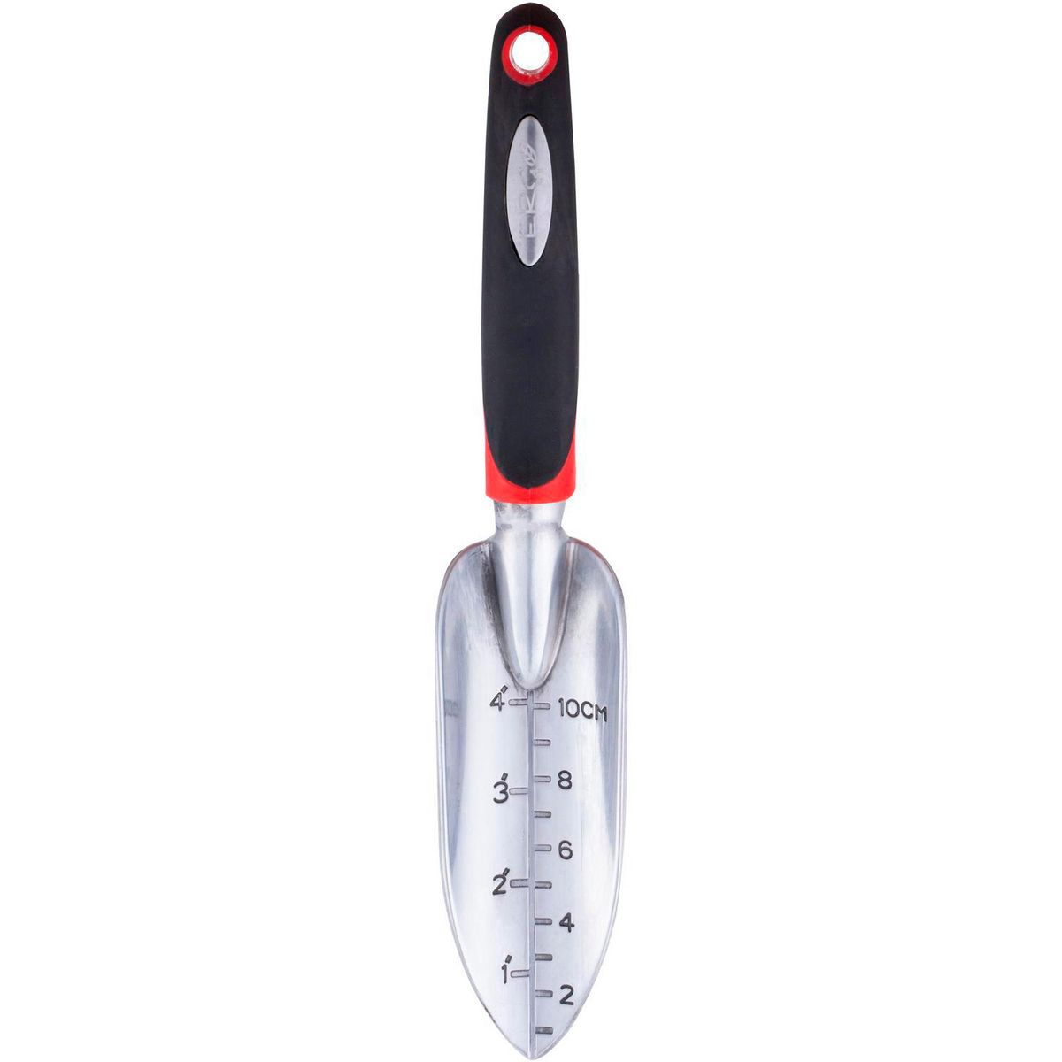 Pala 12 cm de aluminio plateado con mango, marca ERGO - Foto Principal