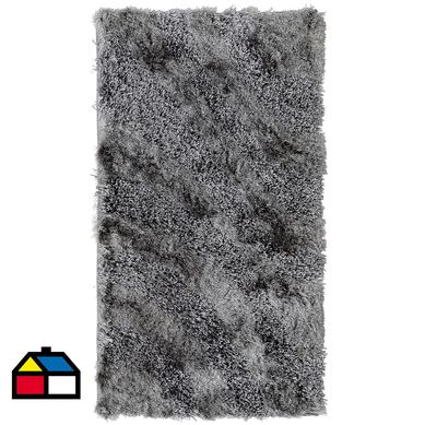 Bajada de cama shaggy ondas 60x110 cm gris