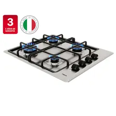 TEKA - Encimera Gas 4 Platos Silver HLX 640 4G AI CI
