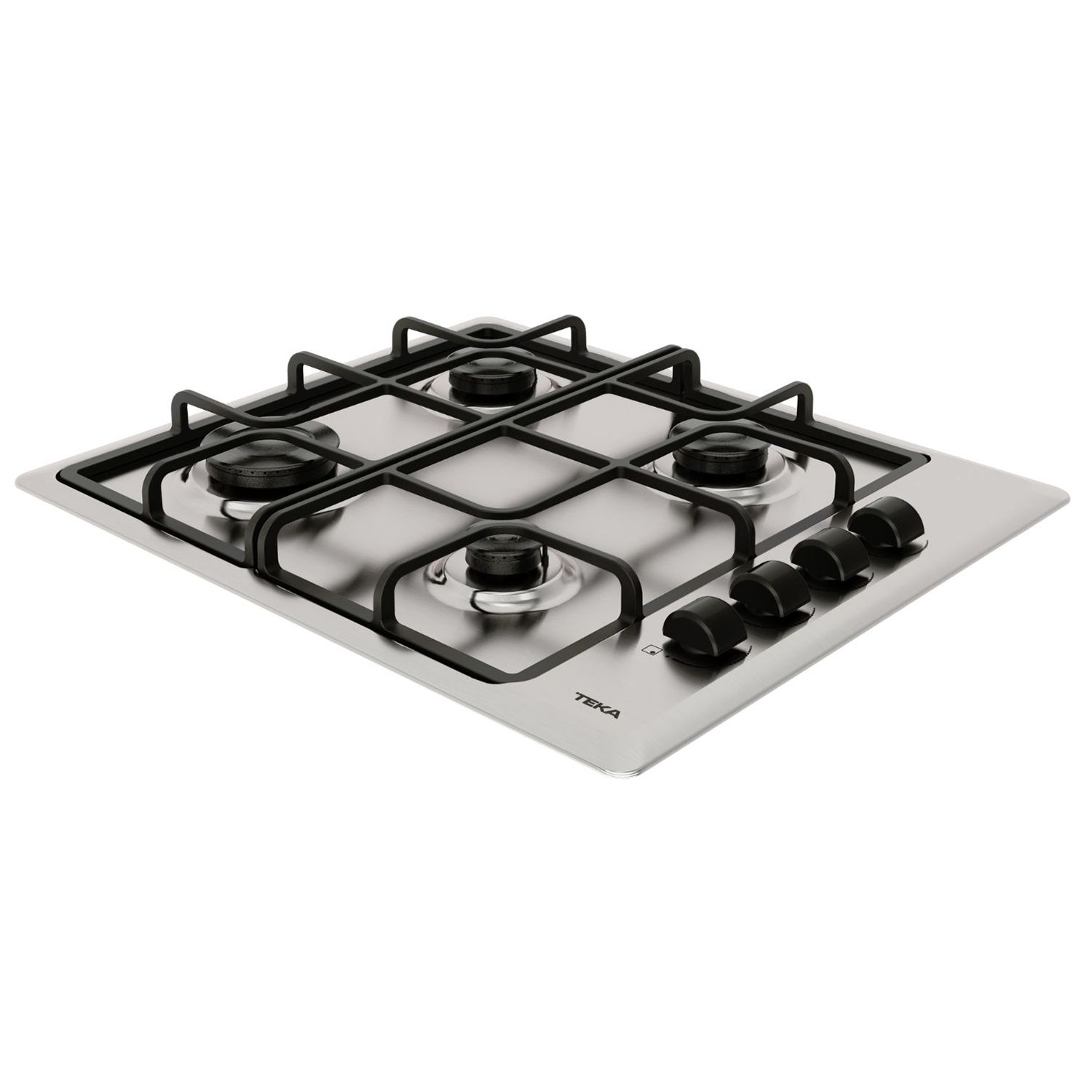 TEKA Encimera Gas Licuado 4 Platos Silver HLX 640 4G AI CI