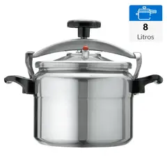 FANTUZZI - Olla a Presión 8 Litros Aluminio Comprezzo