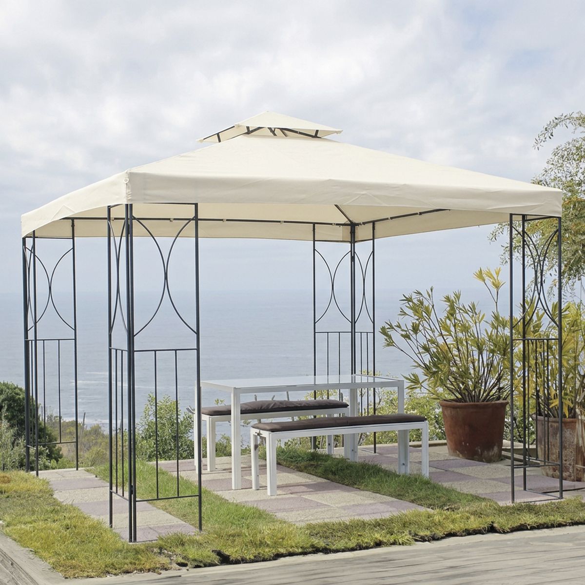 Repuesto Techo Para Pérgola 3X3 Metros Jardín Exterior, marca JUST HOME COLLECTION - Foto 2