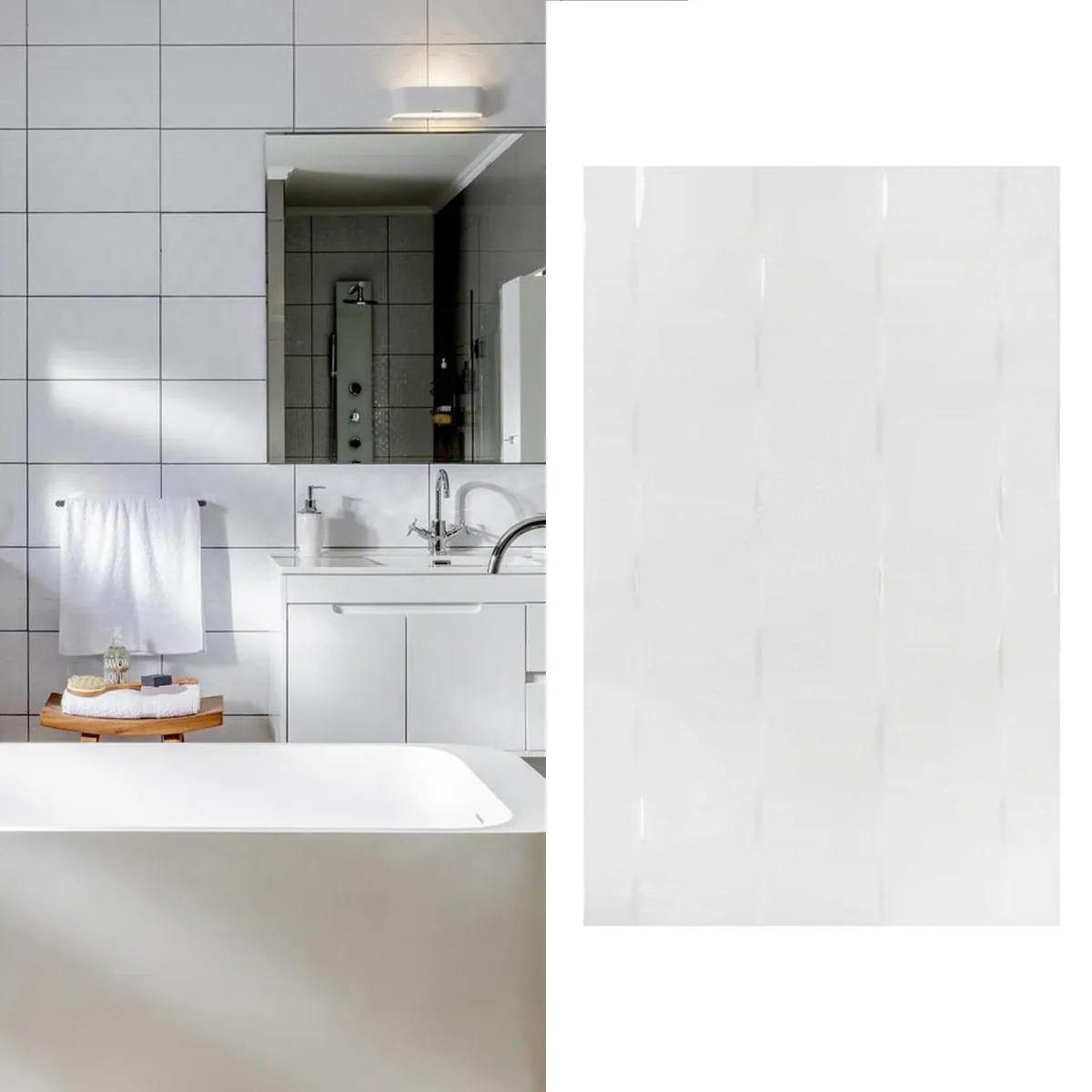 KARSON - Cerámica 25x40 cm Blanca Olas Blanco 1.5 m2