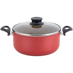 TRAMONTINA - Cacerola de Aluminio 24 cm 5 Lts Rojo