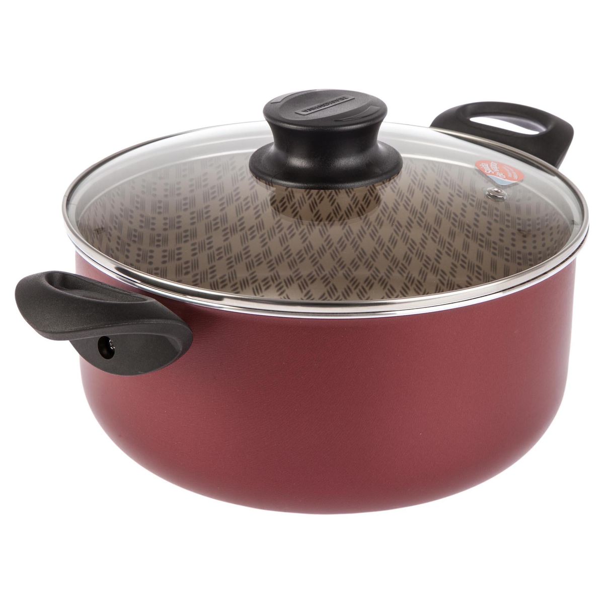 TRAMONTINA - Cacerola de Aluminio 24 cm 5 Lts Rojo