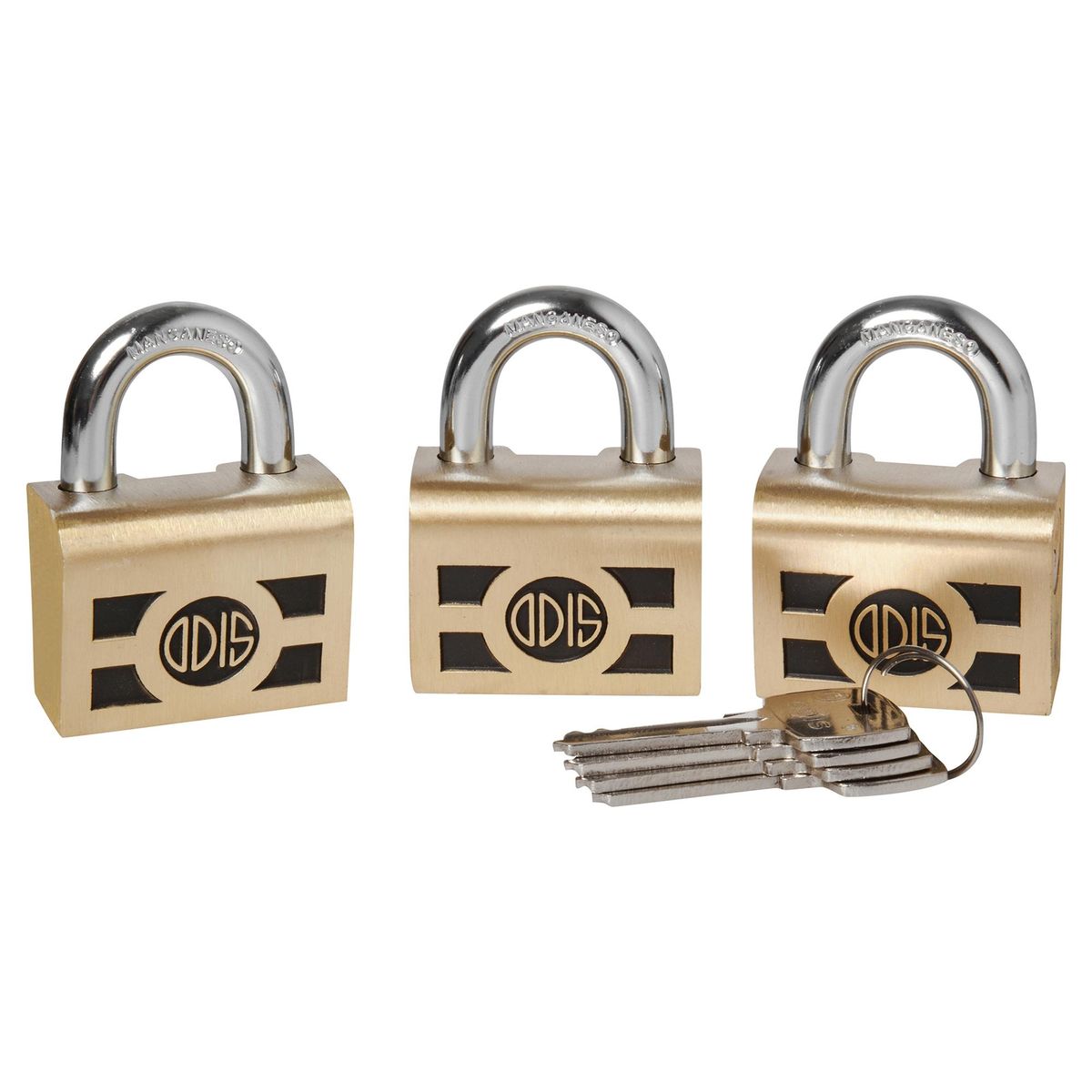 ODIS - Set de candados forjados con llaves 3 unidades