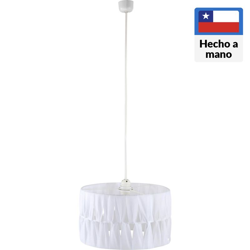 CAROLD STEVENS - Lámpara Colgante Macarame Tela Blanco