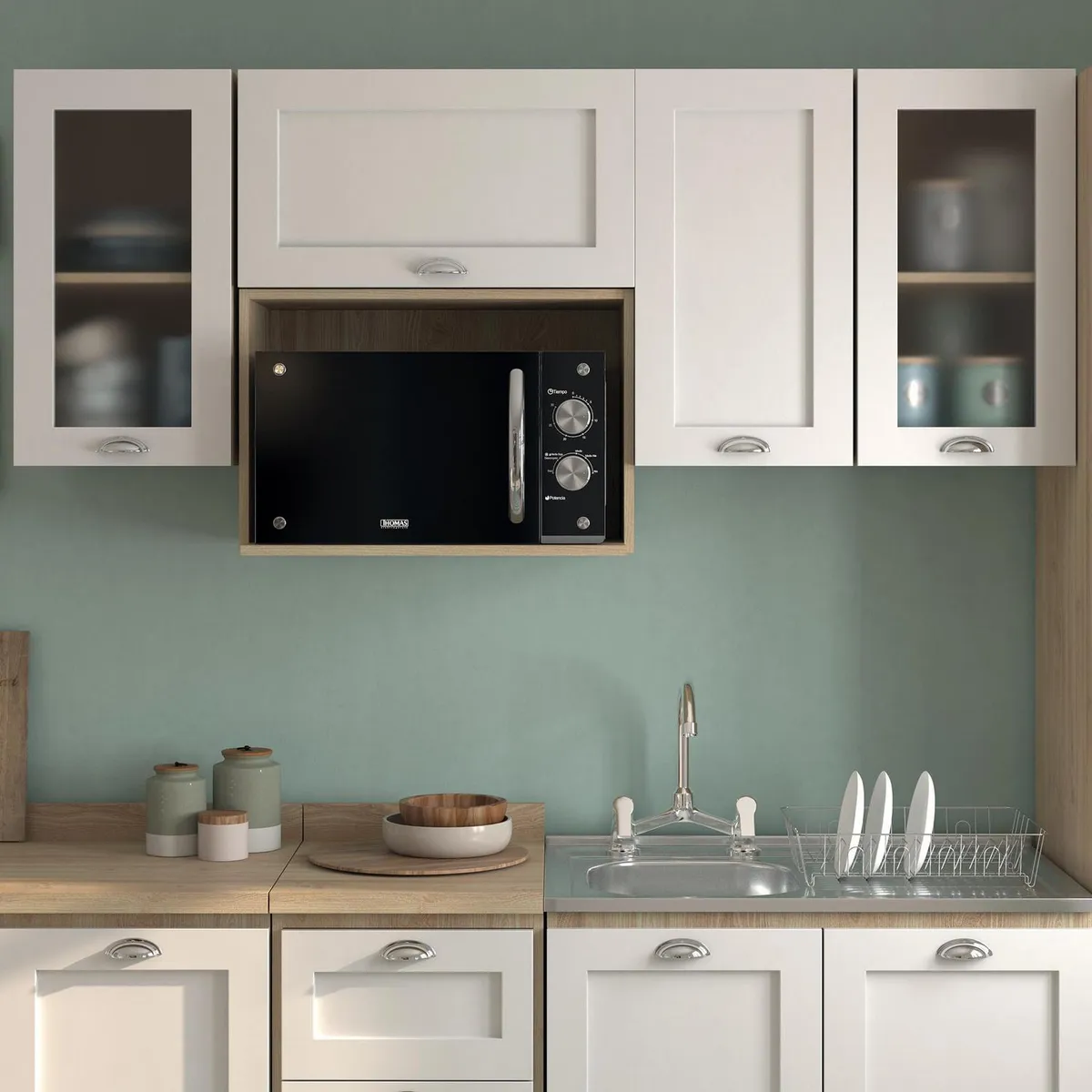 THOMAS - Microondas Análogo 20 Litros Gris TH-20S01