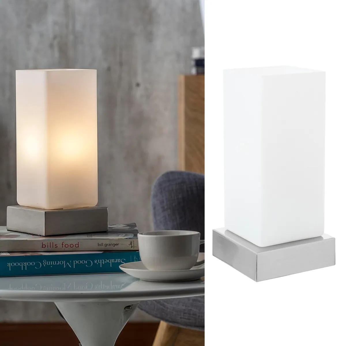 CASA BONITA - Lámpara Mesa Tactil Blanco 12x26 cm