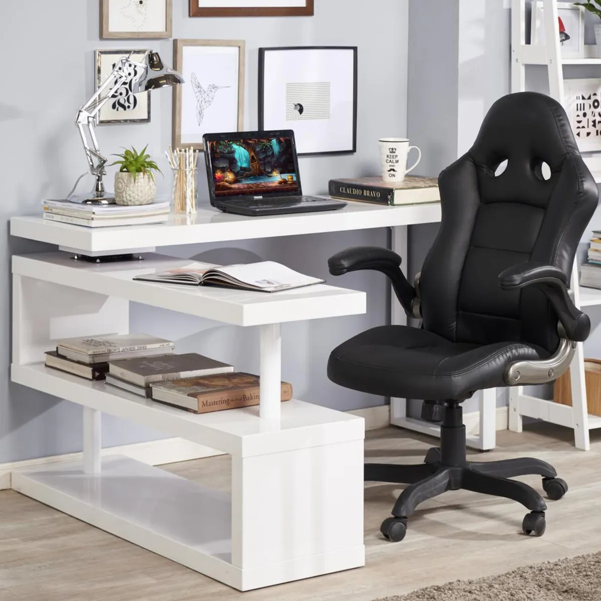 JUST HOME COLLECTION - Escritorio Barcelona Blanco 146x74x48 cm