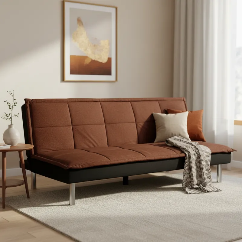 JUST HOME COLLECTION - Futón Versalles 181x92x76 cm chocolate