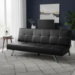 JUST HOME COLLECTION - Futón Niza Negro 180x91x76 cm