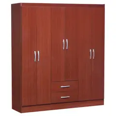 CASA BONITA - Clóset 6 Puerta(s) 2 Cajón(es) 3 Repisa(s) 162x183x47 cm Caoba