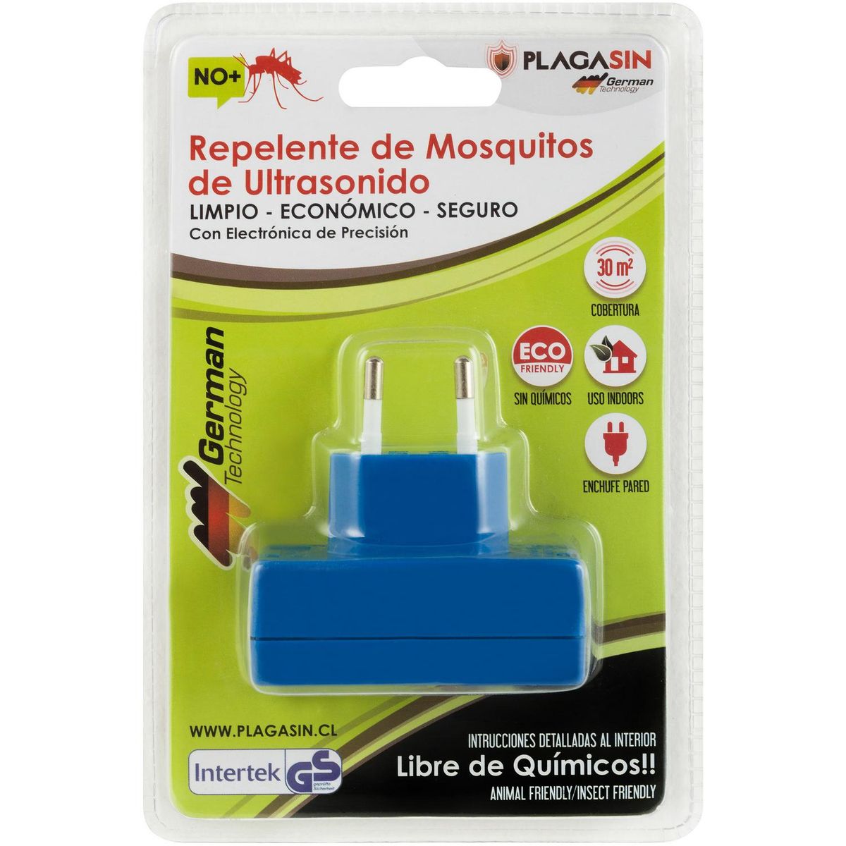 PLAGA SIN - Repelente de mosquitos de ultrasonido