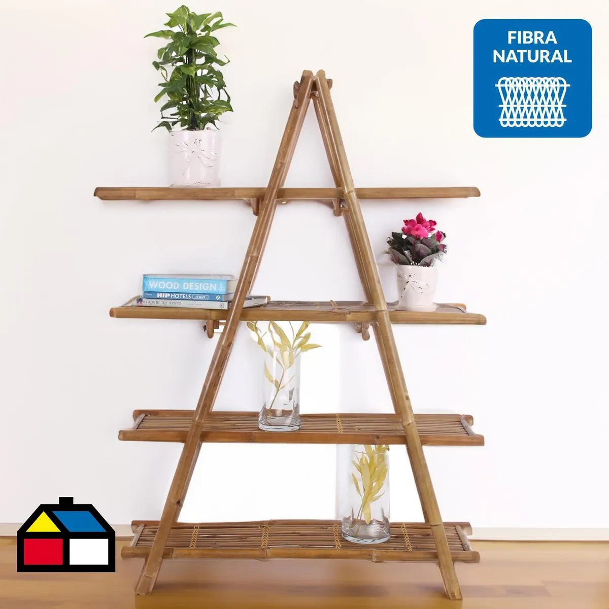 JUST HOME COLLECTION -  Madera 4 Nivel(es) 100x140x35 cm natural