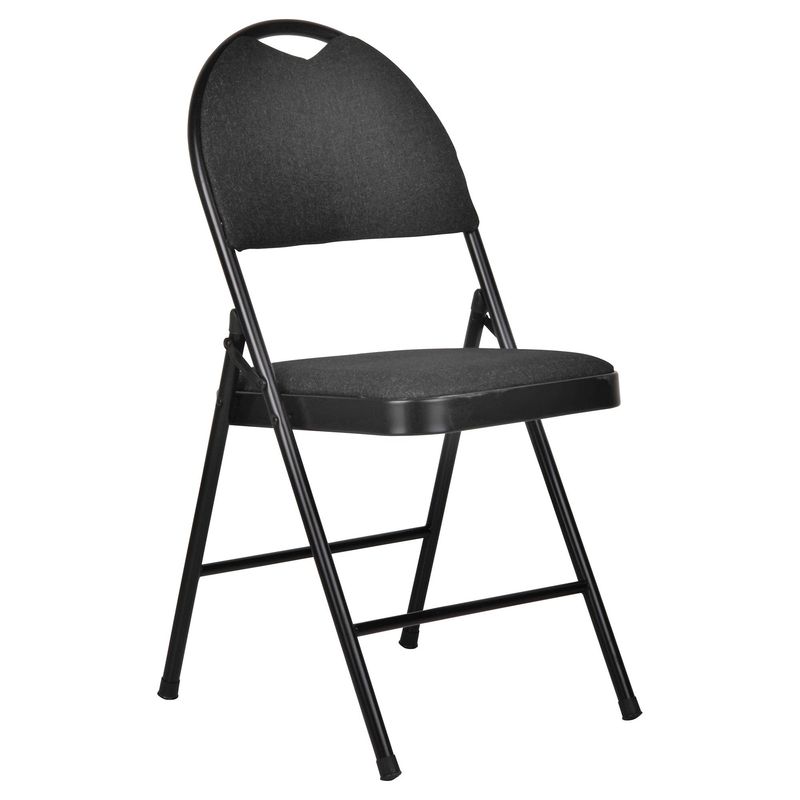 JUST HOME COLLECTION - Silla Plegable con Asa Cadiz Negro 89x46x49 cm