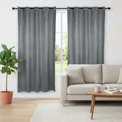 JUST HOME COLLECTION - Combo 2 Cortinas black-out 140x220cm Texturada