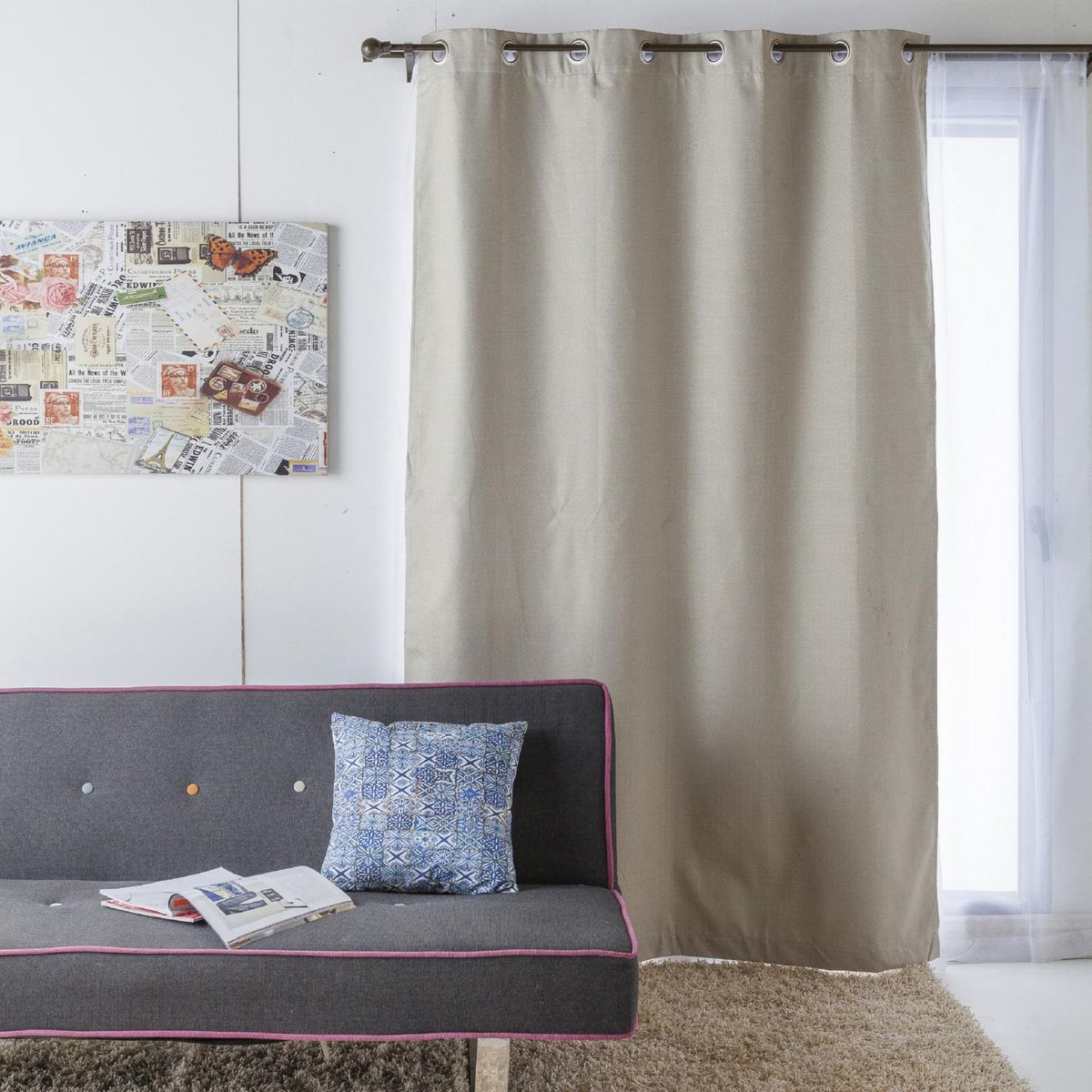  - Combo 2 Cortinas black-out 140x220cm Texturada