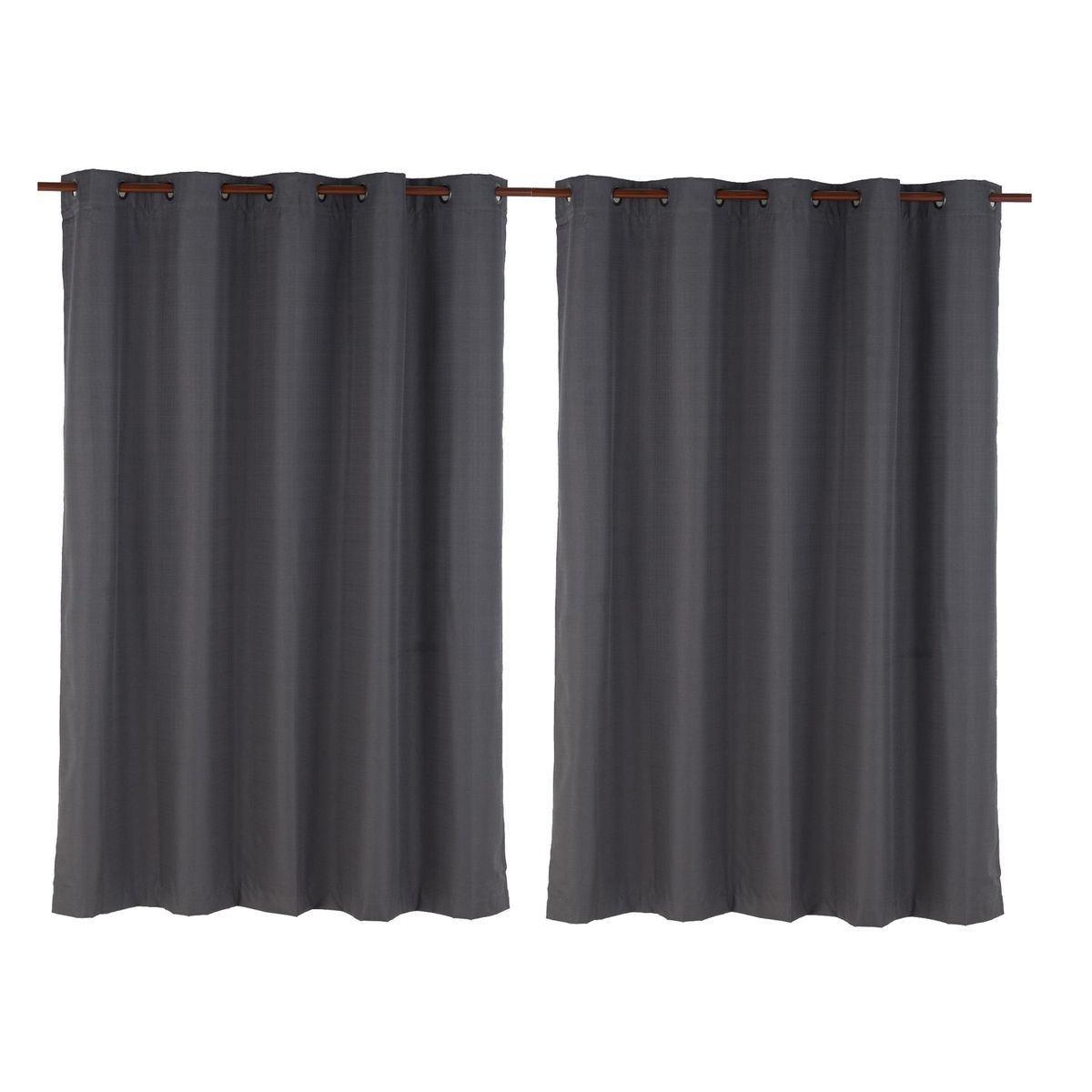  - Combo 2 Cortinas black-out 200x220cm Texturada grafito