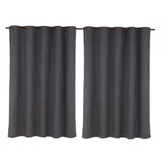 JUST HOME COLLECTION - Combo 2 Cortinas black-out 200x220cm Texturada grafito