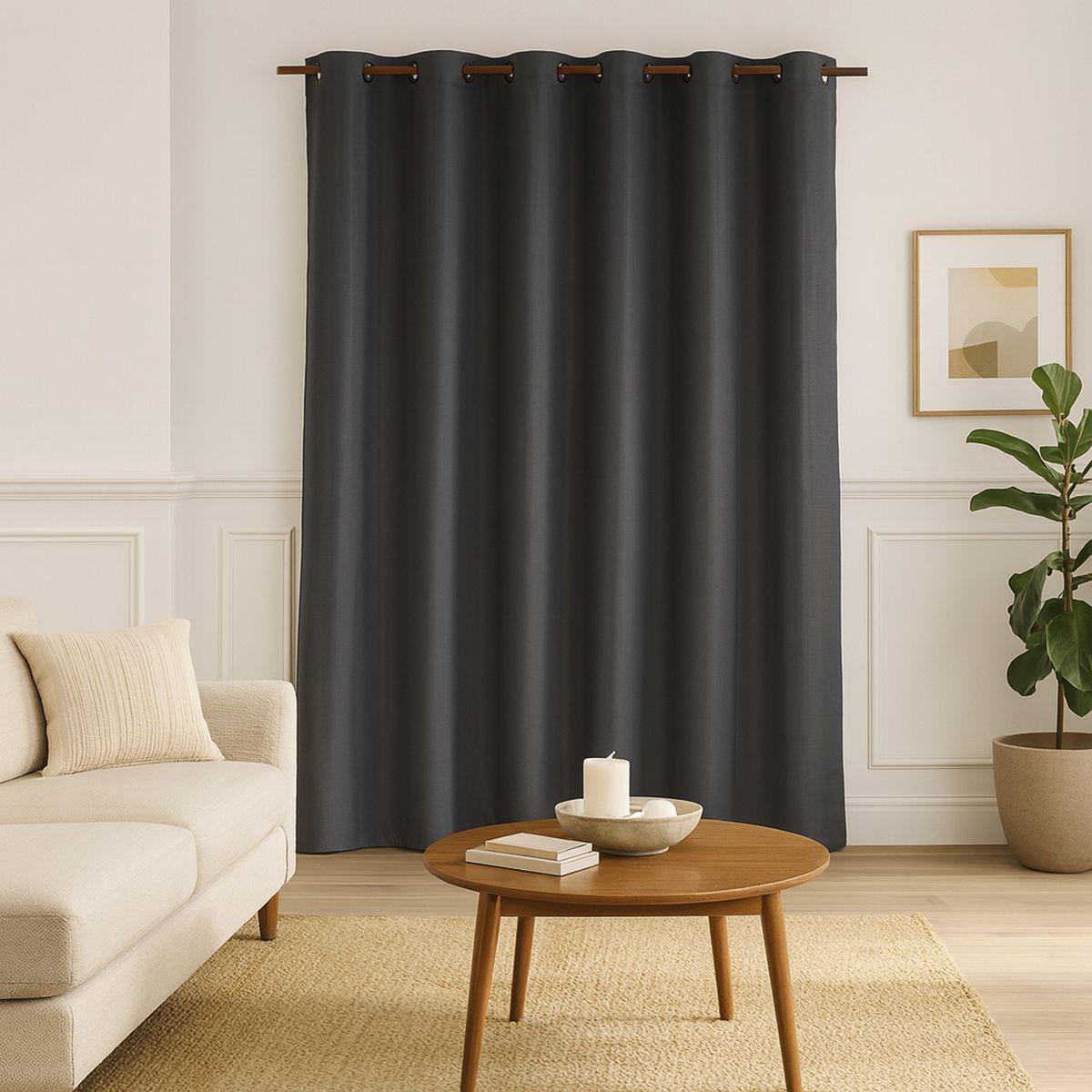 JUST HOME COLLECTION - Cortina Black Out 200x220 cm Texturada