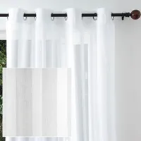 Cortina Velo Toby Argollas 140x220 cm Blanco Stripes