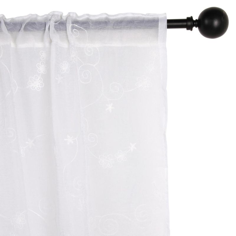 JUST HOME COLLECTION - Set de velos bordados 140x230 cm blanco