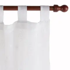 JUST HOME COLLECTION - Set de velos bordados 140x230 cm blanco