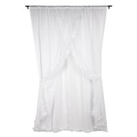Set Cortina Velo Romántico 200x220 cm Blanco 3 Paños Pasador