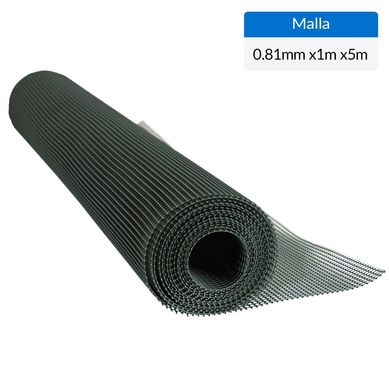 Malla jardn 6x6mm.Verde 1x5m