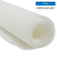 Malla jardín 6x6mm. Blanco 1x3m