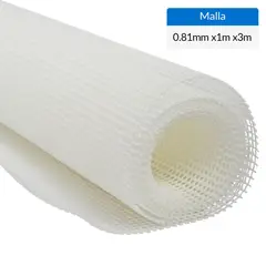 VECTOR - Malla jardín 6x6mm. Blanco 1x3m