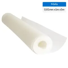 VECTOR - Malla jardín 6x6mm. Blanco 1x5m