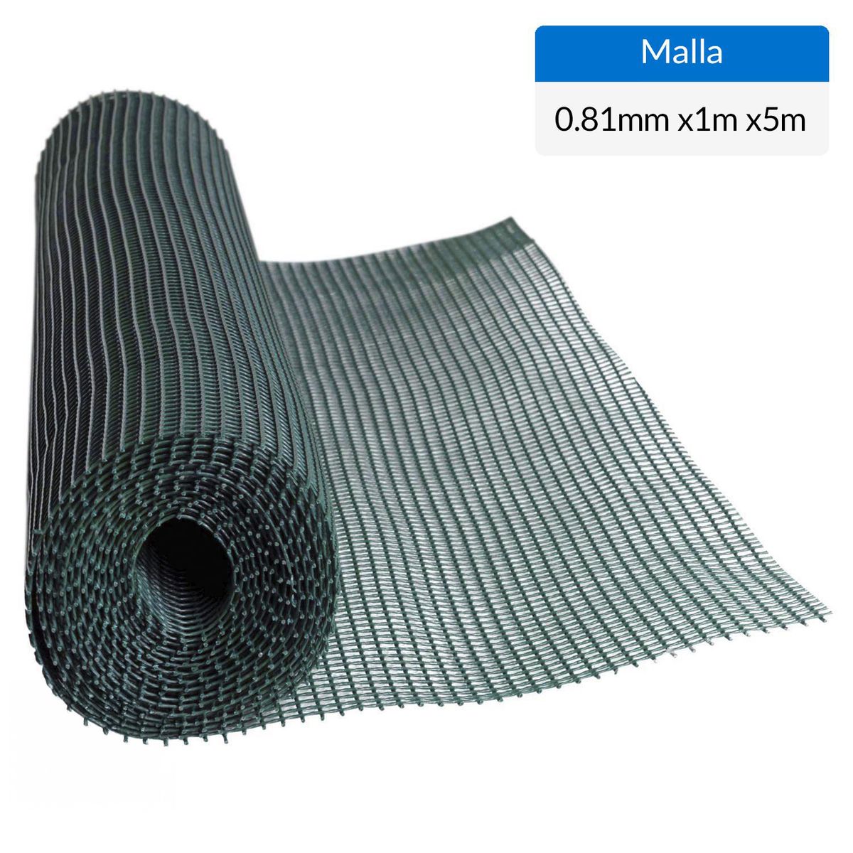 VECTOR - Malla jardín 10x10mm Verde 1x5m