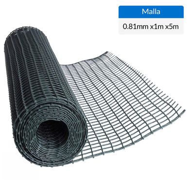 Malla jardn 25x25mm Verde 1x5m