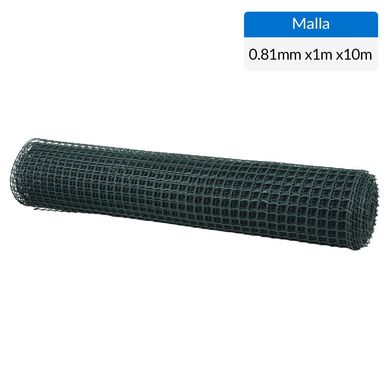 Malla jardn 25x25mm Verde 1x10m
