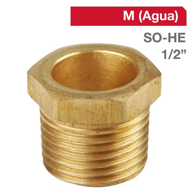 TAP - Niple Bronce SO/HE 1/2" x 1/2"  1u