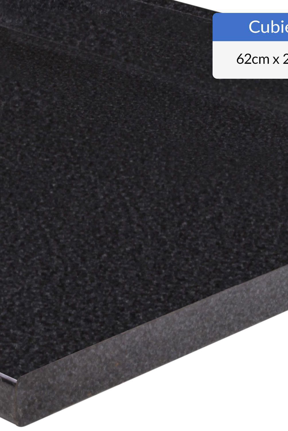 FILHER - Cubierta para Mesón de Cocina 240x62 cm de Melamina Granito Negro