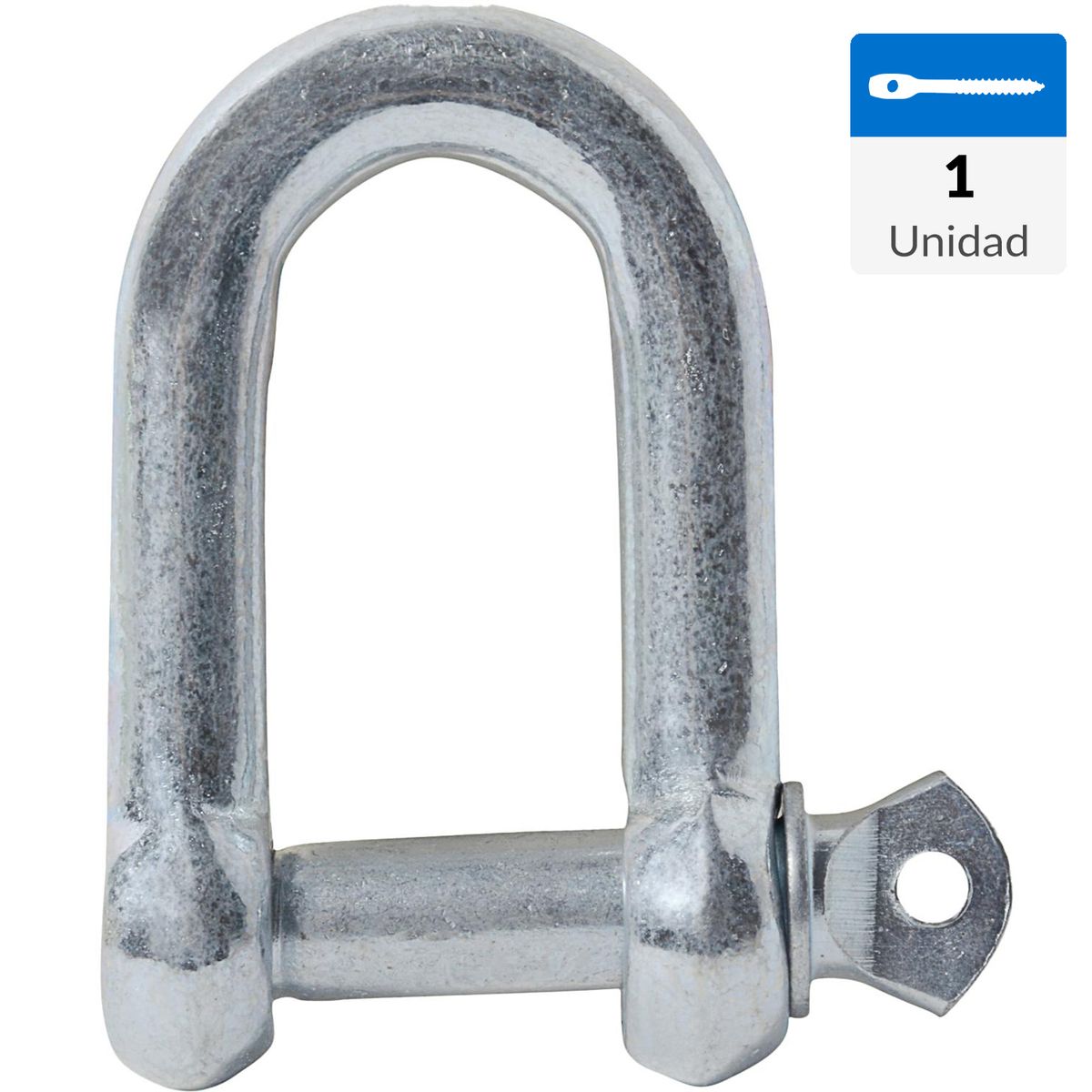 FIXSER - Grillete recto 3/8 pulgadas Gris