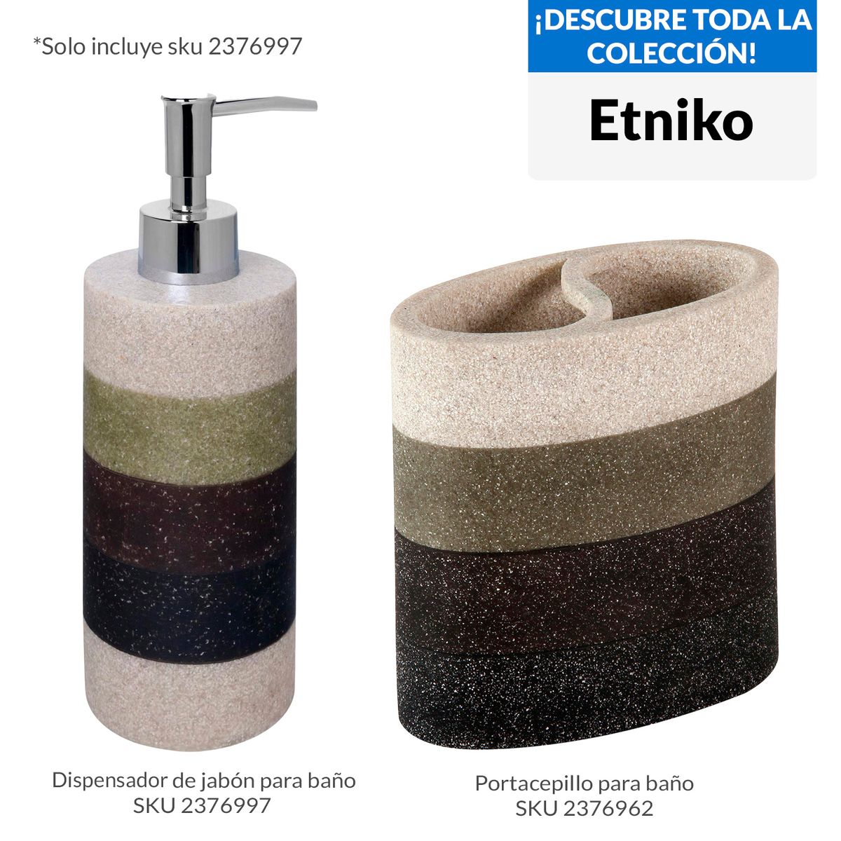 JUST HOME COLLECTION - Dispensador de jabón para baño