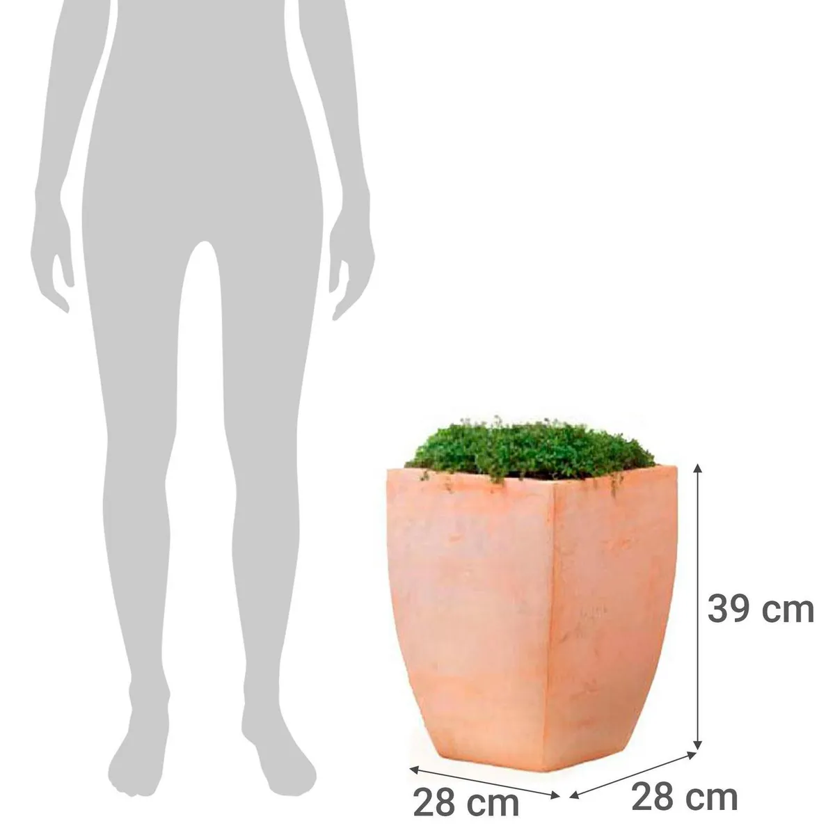 JUST HOME COLLECTION - Macetero de arcilla terracota