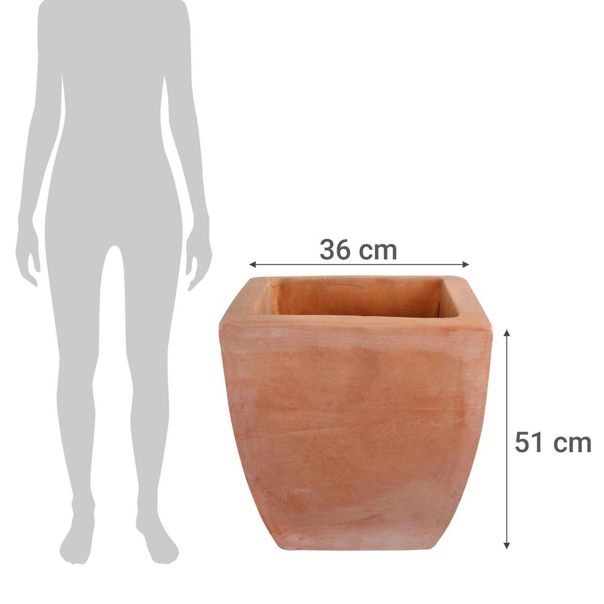 JUST HOME COLLECTION - Macetero de arcilla terracota